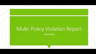 Policy Violation Report