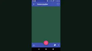 BottomAppBar android Material Design with source code.