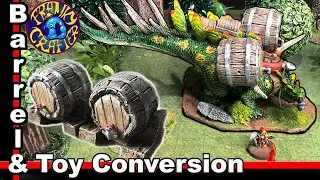 Awesome Toy Conversion: Craft Miniature Barrels for a Kegasaurus!! for Dungeons and Dragons