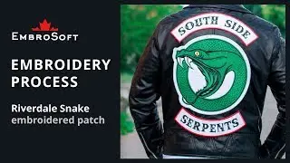 Riverdale Snake Embroidered Patch | EMBROIDERY PROCESS | EMBROSOFT
