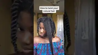 How to twist natural hair #4chair #naturalhair #afrohair #hairoil #twistout