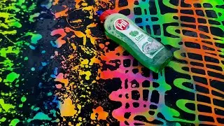 you won't believe it! art with spray paint and dish soap magic