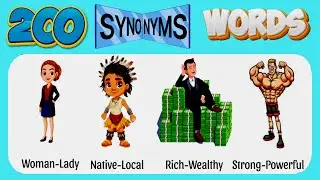 Synonyms words | 200+ Common Synonyms in English with Pictures | Similar words | English Vocabulary