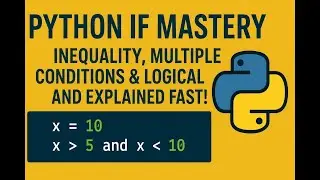 Python IF Mastery: Inequality, Multiple Conditions & Logical AND Explained FAST!