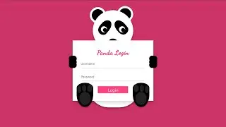 Animated login form | make a panda animated login page with HTML and CSS