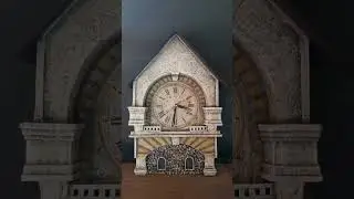 Старинные часы из картона