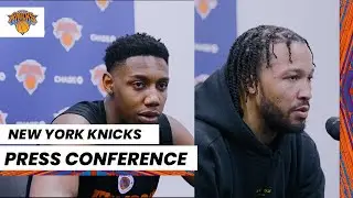 Jalen Brunson and RJ Barrett | NY Knicks Shootaround Media Availability (May 10, 2023)