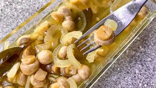 Это шок! Очень вкусные быстро маринованные грибы шампиньоны за 5 минут! Рецепт как сделать закуску