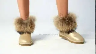 UGG Fox Fur Mini Soft Gold