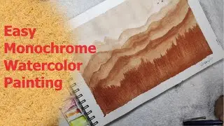 Monochrome painting | Learn to paint using a single color | Step by Step Guide for beginners | ASMR