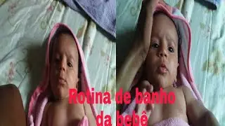 Rotina de banho da bebê