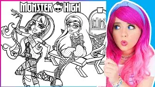 Coloring Monster High Cleo De Nile & Ghoulia Yelps Coloring Pages | Prismacolor Markers