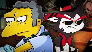 Husk vs Moe Szyslak - Rap Battle! (Hazbin Hotel vs The Simpsons) | Mr. Jay