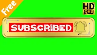 Golden YouTube Subscribe Button Green Screen ।। No Copyright #habibur_rahman