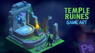 Design Game Concept-Temple Ruins II Game Art