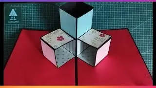 Triple Pop Up Cube Card | How To Make Scrapbook Photo Box Card | Easy pop up card