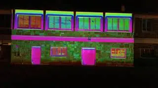 Taller de vídeo mapping para niños 2018, proyección