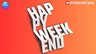 3D Typography Design Paper Chain Text Effect in Canva