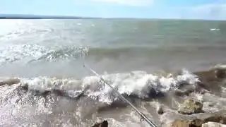 КЧР-Кубанское водохранилище.ШТОРМ.Обрыв всех снастей октябр 2013г