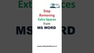 Stop Removing Extra Spaces from MS WORD #shortsvideo #rathodsoftware