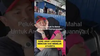 touching moment when a daughter cries when she meets her father ‼️‼️