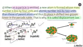 Fundamental Law Of Radioactivity OR The Displacement Law || B.Sc 3rd year #hpu #physics