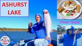 ASHURST LAKE FISHING - Trout Tacos! - Rainbow, Pike & Tiger Trout - 30+ Fish! Trolling & Shore