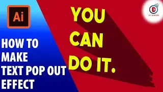 TEXT POPPING OUT EFFECT IN ADOBE ILLUSTRATOR | TUTORIAL #pop #out #graphics #designing