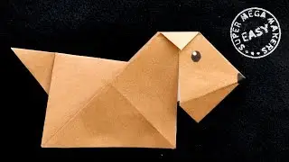 ORIGAMI DOG. How to Make a Paper Dog Easy and Cute