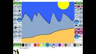 How to apply grass effect in tux paint #tux #tuxpaint #cambridge #education #computereducation