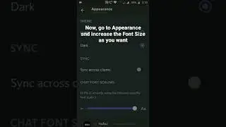 How to increase font size in Discord Mobile 