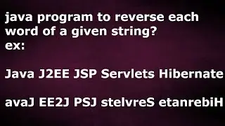 java program to reverse each word of a given string by java temple
