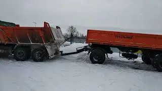 КАМАЗ 65115 с прицепом самосвальным 8543