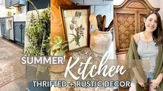 KITCHEN DECORATE WITH ME SUMMER 2023/ DECORATING WITH THRIFTED HOME DECOR/HUGE HOME DECOR HAUL 2023