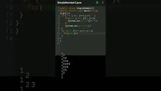 number pattern in java programming  