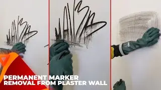 Texta Removal on Plaster Wall