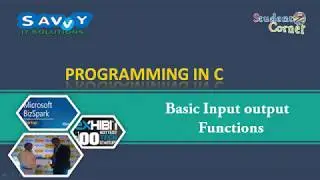 Programming in C - Basic INPUT OUTPUT FUNCTIONS - Printf()