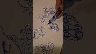 Drawing a frightened man