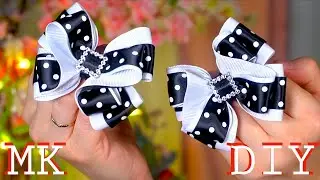 Black and white polka dot print that is perfect for a schoolgirl diy kanzashi