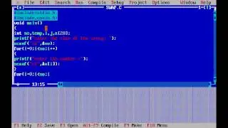 C program for sorting of array using Bubble sort