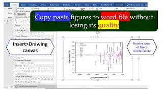 Insert drawing canvas in word | Copy paste figures in canvas for good quality | Young Researchers