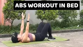 5 MIN ABS WORKOUT IN BED | Lose Belly Fat At Home