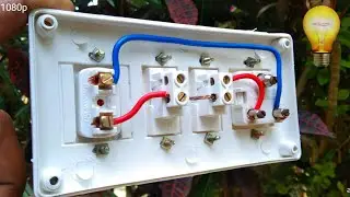 How to make 2 switch 1 socket 1 indicator connection | 2 button 1 socket 1 indicator connection