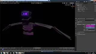Creating an enderman in blender 3D -Пилю эндермена в блендере