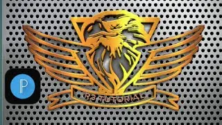 TUTORIAL MEMBUAT LOGO METAL 3D PIXELLAB