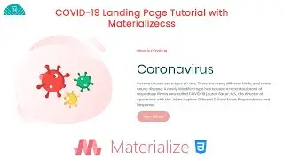 How to make landing page in HTML, CSS with MaterializeCSS | COVID-19 Landing Page Tutorial (Part-2)