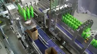 Укладчик в гофрокороба — упаковка шампуня
