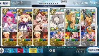 [Fate/Grand Order] Csejte Cinderella Castle (Lv. 90+ Caster Node) 3 Turn Clear