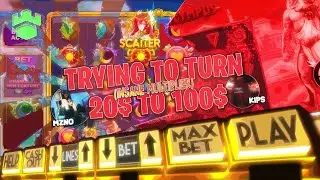 TRYING to TURN 20$ into 100$! (INSANE MULTIPLIER)