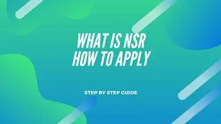 What is NSR? How to apply for ITPIN?